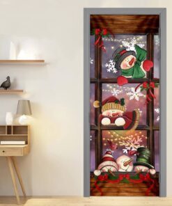 happy three snowmen door cover 8589