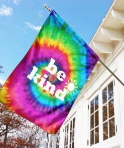 hippie be kind flag 8958