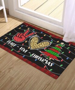 hippie christmas doormat peace sign lnt836dm 4437