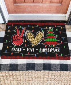 hippie christmas doormat peace sign lnt836dm 6652