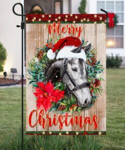 horse christmas flag merry christmas bnn631f 3176