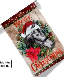 horse christmas flag merry christmas bnn631f 5071