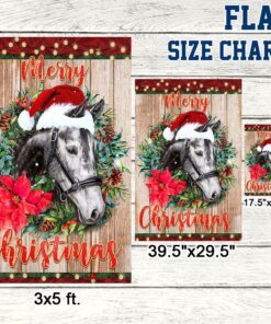 horse christmas flag merry christmas bnn631f 6215