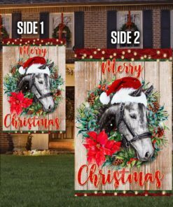 horse christmas flag merry christmas bnn631f 8126