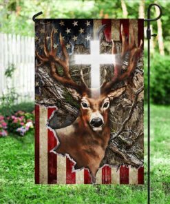 hunting flag deer &amp christian cross dbd3105f 4435