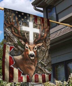 hunting flag deer &amp christian cross dbd3105f 4483