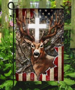 hunting flag deer &amp christian cross dbd3105f 7910