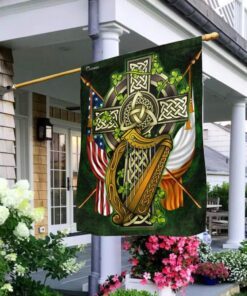 irish american celtic cross shamrock flag 1972