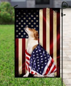 jack russell terrier american patriot flag 2286