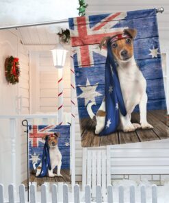 jack russell terrier dog australia flag charming dog ntb216fv222 6216