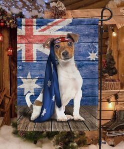 jack russell terrier dog australia flag charming dog ntb216fv222 7305