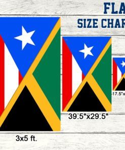 jamaica and puerto rico flag combine lnt704f 2723