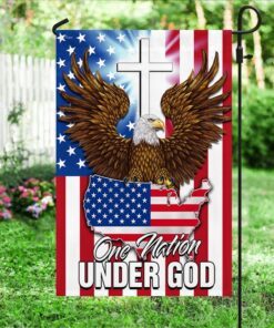 jesus american flag one nation under god bnn230f 1638