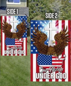 jesus american flag one nation under god bnn230f 2573