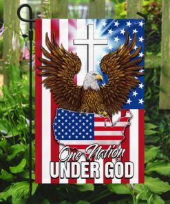 jesus american flag one nation under god bnn230f 5779