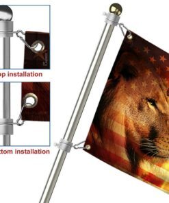 jesus and lion grommet flag faith over fear bnl24gf 3584