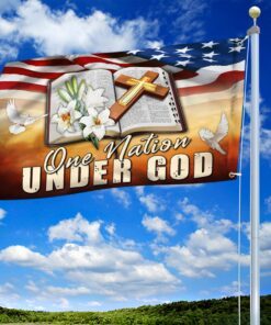 jesus christ one nation under god grommet flag mlh1233gf 2620