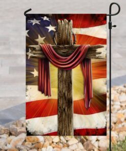 jesus christian cross american flag 2818