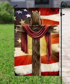 jesus christian cross american flag 4297