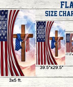 jesus cross flag one nation under god bnn273f 6089