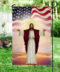 jesus flag god bless america bnn116f 2542