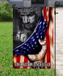 jesus one nation under god flag 7794