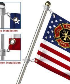 kneeling firefighter thin red line grommet flag thb3844gfv1 8040