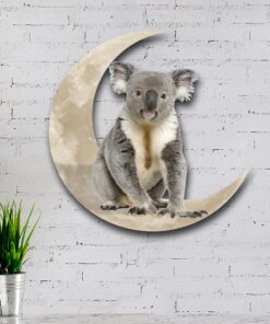 koala on the moon hanging metal sign qnk1005msv20 6901