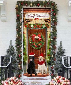 labrador retriever christmas door cover 2138