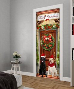 labrador retriever christmas door cover 3046