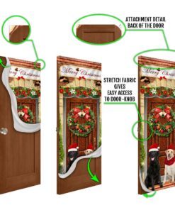 labrador retriever christmas door cover 7866