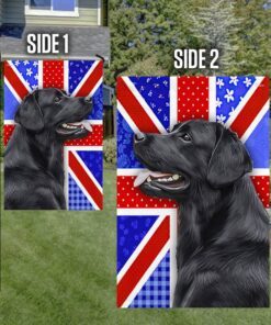 labrador retriever dog flag uk flower pattern ntb237f 1568