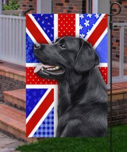 labrador retriever dog flag uk flower pattern ntb237f 4725