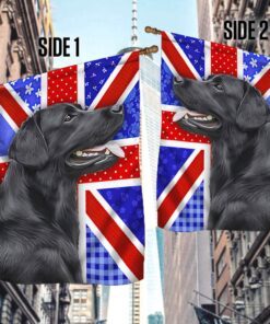 labrador retriever dog flag uk flower pattern ntb237f 8782