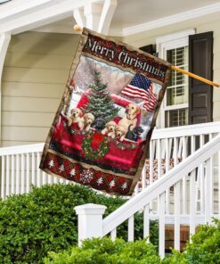 labrador retriever merry christmas flag 7531