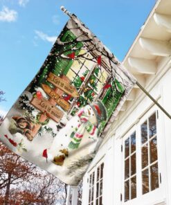 let it snow christmas flag 6308