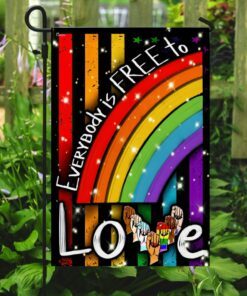 lgbt flag everybody is free to love ntb191f 6052