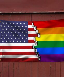 lgbt pride grommet flag, love is love qnk1097gfv1 5982