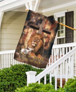 lion of judah lamb of god cross v1 flag 6960