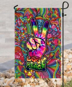 love peace hippie flag 7879