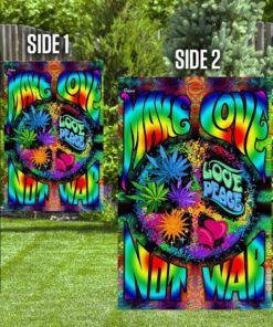 make love not war hippie flag 5722