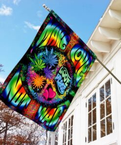 make love not war hippie flag 8274