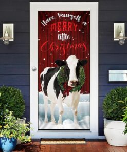 merrry christmas cattle door cover 1090