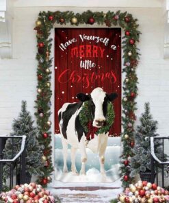 merrry christmas cattle door cover 4348