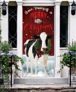 merrry christmas cattle door cover 8161