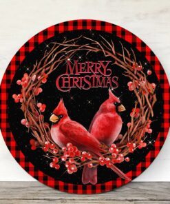 merry christmas cardinal wooden sign trl1564wd 2386