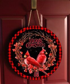 merry christmas cardinal wooden sign trl1564wd 7190