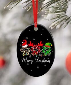 merry pawmas ceramic ornament 4838