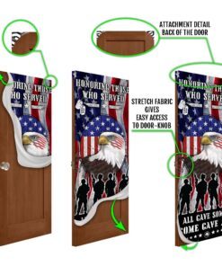 military honor veteran patriotic door cover 8202