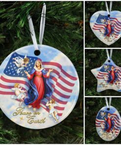 mother mary ceramic ornament 5723